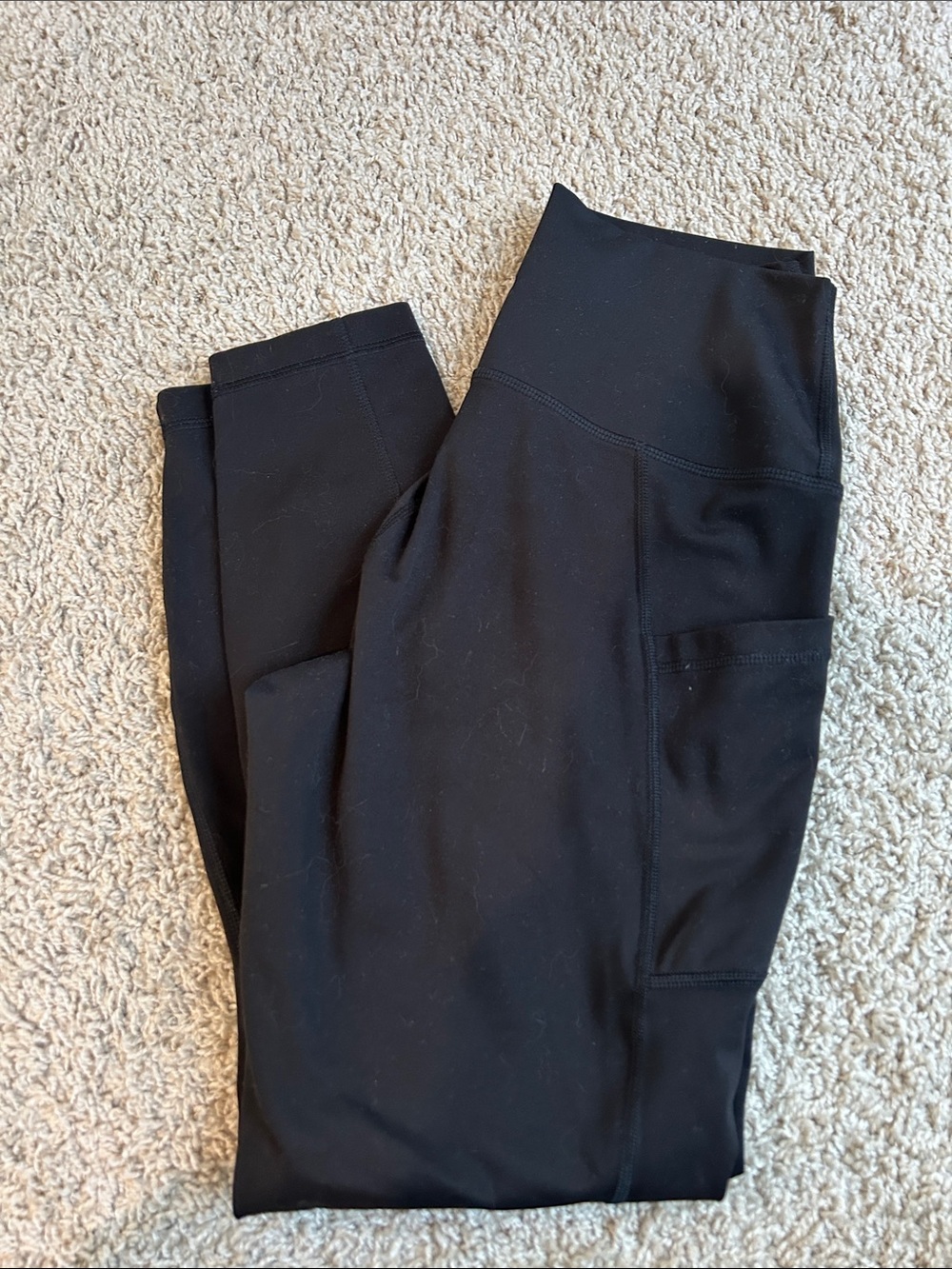 90 Degree by Reflex Black High-Waist Leggings with Side Pocket